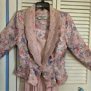 Nah Nah Collection Floral Blazer & Dress Suit 1980’s Style